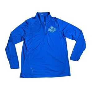 OGIO ENDURANCE MEN’S NEXUS 1/4-ZIP PULLOVER Blue size Large NFL Draft Logo
